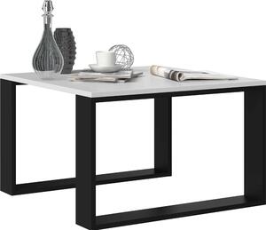 Najlacnejsinabytok LOFT moderný mini kávový stolík, biely/čierny
