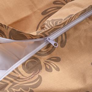 Bavlnené renforcé posteľné obliečky BROWN CUBE štandardná dĺžka