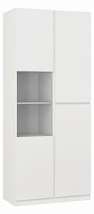 VITRÍNA, biela, 79,4/187,5/40 cm MID.YOU - Sklenené vitríny, Online Only
