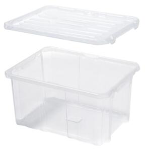 Plastový úložný box transparentný 30x20x16,5 cm