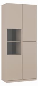 VITRÍNA, taupe, 79,4/187,5/40 cm MID.YOU - Sklenené vitríny, Online Only