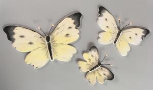 Motýl bělásek - sada tří Keramika Andreas