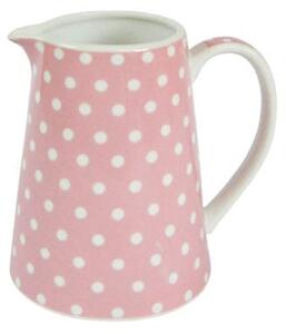 Isabelle Rose Porcelánový džbán na mlieko s bodkami 250 ml - ružový