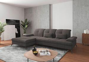 ROHOVÁ SEDAČKA, textil, grafitová Sit & More - Sedačky, Online Only