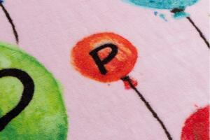 Koberec PLAY balóniky, písmená abeceda G3548-3, ružový