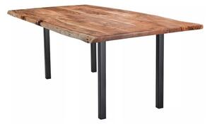 Jedálenský stôl GURU FOREST akácia/čierna, 90x60 cm