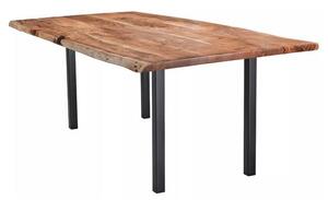 Jedálenský stôl GURU FOREST akácia/čierna, 120x80 cm
