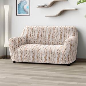 Bielastické poťahy OCEANO NOVÉ béžové dvojkreslo (š. 120 - 160 cm)