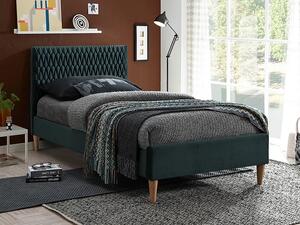 Najlacnejsinabytok AZURRO VELVET 90 čalúnená posteľ, zelená