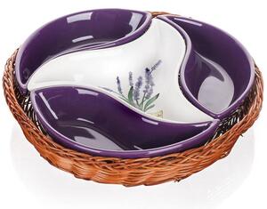 Keramická servírovacia miska 4 dielna LAVENDER, BANQUET