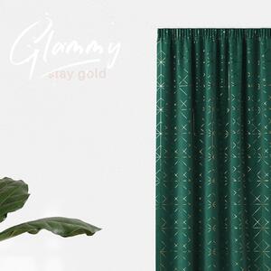 Room99 Záves GLAMMY - zelený 140x250 cm - uchytenie riasiaca páska