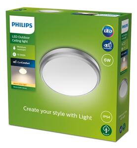 Philips 8719514417830 Doris vonkajšie stropné svietidlo LED 6W/600lm 2700K IP54 nikel