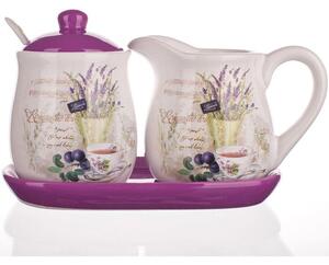 Keramická mliečenka a cukornička Lavender, BANQUET