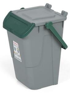Plastový odpadkový kôš na triedenie odpadu ECOLOGY II, sivá/ zelená