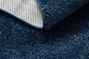 Štvorcový koberec BERBER 9000 So strapcami, shaggy, modrý