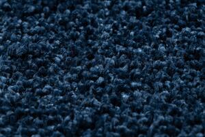 Koberec BERBER štvorcový 9000, tmavo-modrá - strapce, Maroko Shaggy