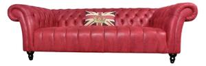 (2474) CANYON Chesterfield luxusná pohovka červená hadí vzor