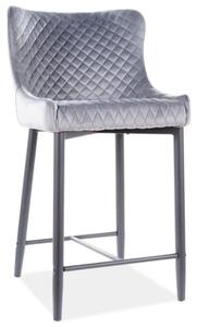 Najlacnejsinabytok COLIN B H-2 VELVET barová stolička, šedá