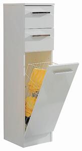 SPODNÁ SKRINKA, biela, biela, 30/119/33 cm Carryhome - Kúpeľňové skrinky
