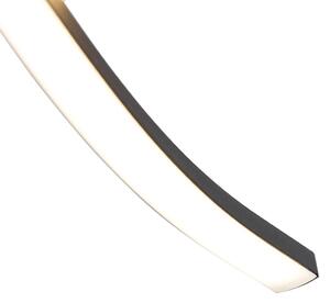 Dizajnové stropné svietidlo čierne s drevom vrátane LED 4-svetlo - Vanesa