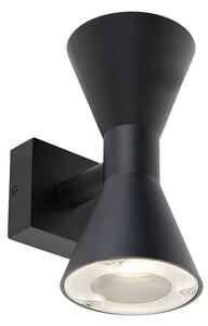 Moderné nástenné svietidlo čierne 2-svetlo - Rolf