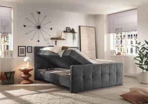 AMERICKÁ POSTEĽ, 160/200 cm, antracitová MID.YOU - Online Only spálne, Online Only