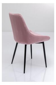 Sada 2 ks – Ružová čalúnená jedálenská stolička East Side KARE DESIGN