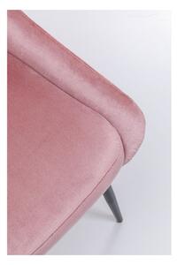 Sada 2 ks – Ružová čalúnená jedálenská stolička East Side KARE DESIGN