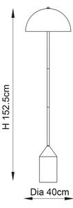 Endon 90521 - Stojacia lampa NOVA 1xE27/60W/230V mosadz