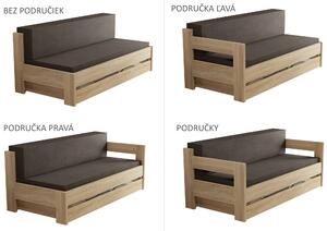 Wood Service Rozkladacia posteľ Betka s matracom a vankúšmi 90 x 200, Aloe Vera