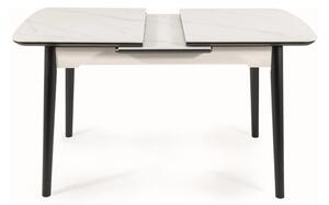 Najlacnejsinabytok APOLLO jedálenský stôl, biela matná / čierna