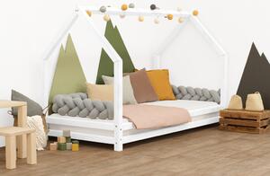 Benlemi Detská posteľ domček FUNNY Zvoľte farbu: Transparentná vosková lazura matná, Rozmer: 120 x 180 cm