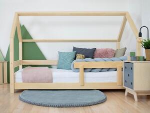 Benlemi Detská posteľ domček TERY s bočnicou 90x180 cm - Čierna