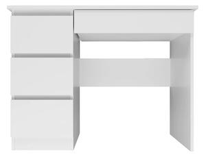Najlacnejsinabytok MIJAS písací stôl so zásuvkami, biely, ľavý