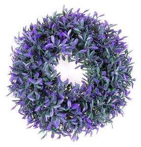Veniec lístočky zeleno-fialový 26 cm