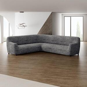 Bielastické poťahy VITTORIA šedá rohová sedačka (š. 350 - 530 cm)