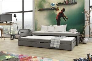 Detská rozkladacia posteľ EVONA - 80x180, grafit