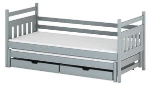 Detská posteľ s prístelkou DEBRA - 80x160, šedá