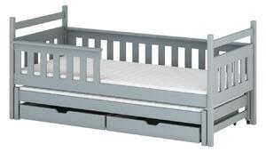 Detská posteľ so zábranou MATYLDA - 80x160, šedá