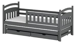 Detská posteľ so zásuvkami 80x180 GABINA - grafit