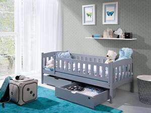 Detská posteľ so zábranou GERTA - 80x160, šedá