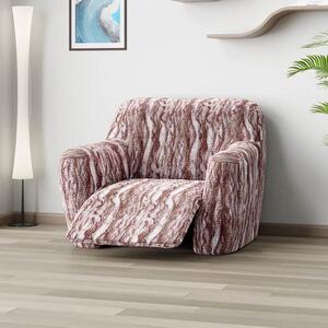 Bielastické poťahy OCEANO NOVÉ hnedo-vínové relaxačné kreslo (š. 70 - 90 cm)