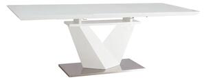 Najlacnejsinabytok ALARAS III jedálenský stôl 90x160 cm, biela/biely lesk