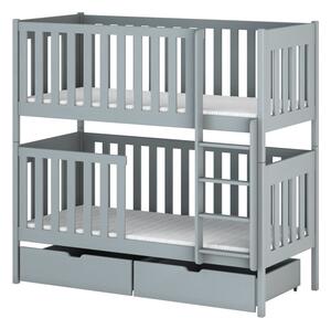 Detská posteľ so zásuvkami KARIN - 80x160, šedá