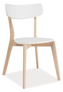 Najlacnejsinabytok TIBI jedálenská stolička, dub bielený/biela