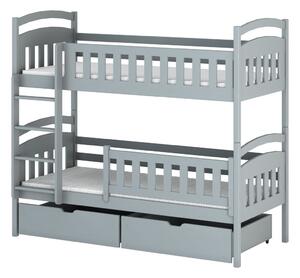 Detská posteľ so zásuvkami BIBI - 80x160, šedá