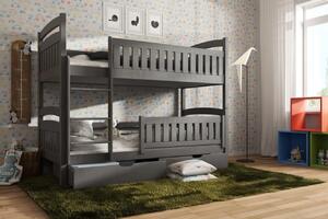 Detská posteľ so zásuvkami BIBI - 80x160, grafit