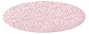 Lunasol - Oválny tanier štruktúrovaný skin / biely 33 x 13 cm - Flow (491183)