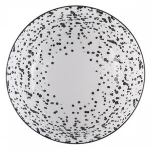Lunasol - Miska na cereálie biela / čierna 17,8 cm - Basic (490832)