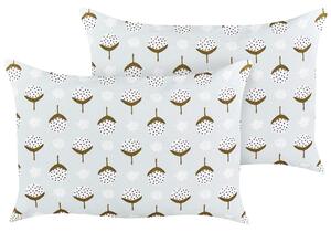 Sada 2 vonkajších vankúšov svetlozelená polyester 40 x 60 cm obdĺžniková geometrická potlač záhrada terasa